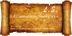 Löwenstein Sudárka névjegykártya